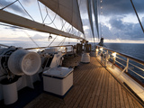 Star Clipper Sailing Cruise Ship, Nevis, West Indies, Caribbean, Central America Photographic Print by Sergio Pitamitz