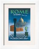 Pan American: Rome by Clipper - Vatican and Coliseum, c.1951 Print