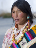Tibetan Pilgrim Woman in Gyantse, Tibet, China, Asia Photographic Print by Nancy Brown