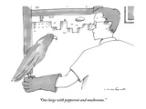 "One large with pepperoni and mushrooms." - New Yorker Cartoon Premium Giclee Print by Michael Crawford