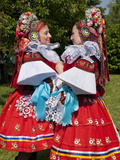 Women Wearing Vlcnov Folk Dress During Ride of Kings Festival, Vlcnov, Zlinsko, Czech Republic Photographic Print by Richard Nebesky