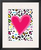 Leopard Heart Prints by Louise Carey