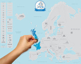 Europe Scratch Map Poster Prints