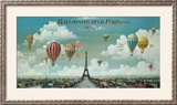Ballooning Over Paris Poster by Isiah and Benjamin Lane