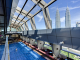 View from a Rooftop Pool and Skybar of the Iconic 88 Petronas Towers, Kuala Lumpur, Malaysia Photographic Print by Gavin Hellier