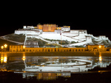 The Potala Palace, UNESCO World Heritage Site, at Night, Lhasa, Tibet, China, Asia Photographic Print by Nancy Brown