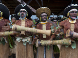 Local Tribes Celebrating Traditional Sing Sing, Highlands, Papua New Guinea, Pacific Photographic Print by Michael Runkel