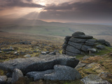 Yes Tor from Higher Tor, Belstone, Dartmoor National Park, Devon, England, United Kingdom, Europe Photographic Print by Adam Burton