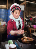 Bai Women Cooking in Markets, Shangri-La (Zhongdian), Yunnan Province, China, Asia Photographic Print by Lynn Gail