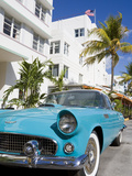 Avalon Hotel and Classic Car on South Beach, City of Miami Beach, Florida, USA, North America Photographic Print by Richard Cummins