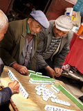 Men Playing Mahjong, Baisha Village, Lijiang, Yunnan Province, China, Asia Photographic Print by Lynn Gail