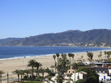 Beach, Santa Monica, Malibu Mountains, Los Angeles, California, Usa Fotografie-Druck von Wendy Connett
