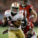 NFL Playoffs 2013: Falcons vs 49ers - LaMichael James Photographic Print by David Goldman