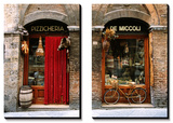 Bicycle Parked Outside Historic Food Store, Siena, Tuscany, Italy Print by John Elk III