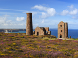 Ruins of Wheal Coates Tin Mine Engine House, Near St Agnes, Cornwall, England Photographie par Stuart Black