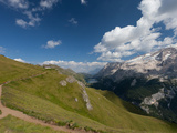 Hiking on High Route 2 in Dolomites, Bolzano Province, Trentino-Alto Adige/South Tyrol, Italy Photographic Print by Carlo Morucchio