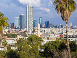 Downtown Buildings Viewed from Hapisgah Gardens (The Summit Garden), Jaffa, Tel Aviv, Israel Photographic Print by Gavin Hellier