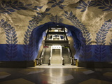 Artwork in Kungstradgarden Subway Station, Stockholm, Sweden, Scandinavia, Europe Photographic Print by Ian Egner
