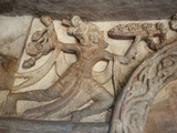 Ornate Carving in Ranigumpha, Cave Number 1, Udayagiri Caves, Bhubaneshwar, Orissa, India Photographie par Annie Owen