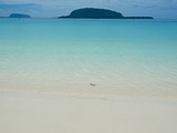 Turquoise Water and White Sand at Champagne Beach, Island of Espiritu Santo, Vanuatu, South Pacific Photographic Print by Michael Runkel