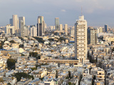 Elevated City View Towards the Commercial and Business Centre, Tel Aviv, Israel, Middle East Photographic Print by Gavin Hellier