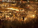 Food Market in DJemaa el Fna, Marrakech, Morocco, North Africa, Africa Photographic Print by Ian Egner