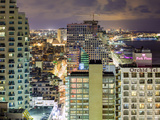 Elevated Dusk View of the City Beachfront, Tel Aviv, Israel, Middle East Photographic Print by Gavin Hellier
