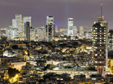 Elevated City View Towards the Commercial and Business Centre, Tel Aviv, Israel, Middle East Photographic Print by Gavin Hellier