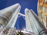 Low Angle View of the Petronas Twin Towers, Kuala Lumpur, Malaysia, Southeast Asia, Asia Photographic Print by Gavin Hellier