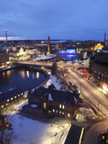 River Tammerkoski Runs Past Finlayson Complex, Nasinneula Tower (Top Left), Tampere, Finland Photographic Print by Stuart Forster