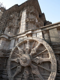 Carved Chariot Wheel on Wall of Konarak Sun Temple, UNESCO World Heritage Site, Konarak, India Photographic Print by Annie Owen