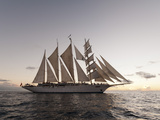 Star Clipper Sailing Cruise Ship, Dominica, West Indies, Caribbean, Central America Photographic Print by Sergio Pitamitz