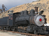 Old Steam Locomotive at Historic Gold Hill Train Station, Outside Virginia City, Nevada, USA Photographic Print by Michael DeFreitas