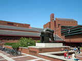 Courtyard of British Library Showing Isaac Newton Sculpture by Eduardo Paolozzi, London, England Photographic Print by Adina Tovy