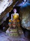 Buddha Hidden in the Tham Sang Caves, Vang Vieng, Laos, Indochina, Southeast Asia, Asia Photographic Print by Matthew Williams-Ellis