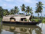 Houseboat Along the Backwaters, Near Alappuzha (Alleppey), Kerala, India, Asia Photographic Print by Stuart Black