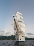 Star Clipper Sailing Cruise Ship, Dominica, West Indies, Caribbean, Central America Photographic Print by Sergio Pitamitz