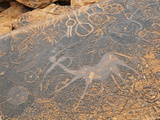 Petroglyphs or Rock Engravings, Twyfelfontein, UNESCO World Heritage Site, Damaraland, Namibia Fotografie-Druck von Nico Tondini
