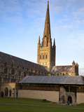 Last Light on the Spire at Norwich Cathedral, Norwich, Norfolk, England, United Kingdom, Europe Photographic Print by Mark Sunderland