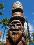 Traditional Wood Carving in Noumea, New Caledonia, Melanesia, South Pacific, Pacific Photographic Print by Michael Runkel