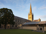 Last Light on the Spire at Norwich Cathedral, Norwich, Norfolk, England, United Kingdom, Europe Photographic Print by Mark Sunderland