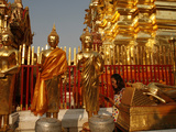 Procession and Buddha Statues in Doi Suthep Temple, Chiang Mai, Thailand, Southeast Asia, Asia Photographic Print by Godong 