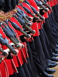 Soldiers at Trooping Colour 2012, Queen's Birthday Parade, Horse Guards, Whitehall, London, England Photographic Print by Hans-Peter Merten