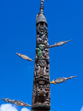 Traditional Wood Carving in Noumea, New Caledonia, Melanesia, South Pacific, Pacific Photographic Print by Michael Runkel