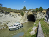 Malpas Tunnel, Navigation and Cruise on Canal du Midi, UNESCO World Heritage Site, Herault, France Photographic Print by  Tuul