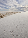 Cracked Dunes with Clouds, White Sands National Monument, New Mexico, USA, North America Photographic Print by James Hager