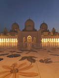 Sheikh Zayed Mosque, Abu Dhabi, United Arab Emirates, Middle East Photographic Print by Angelo Cavalli
