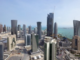 New Skyline of the West Bay Central Financial District, Doha, Qatar, Middle East Photographic Print by Gavin Hellier