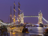 Tower Bridge and Tall Ships on River Thames, London, England, United Kingdom, Europe Photographic Print by Stuart Black