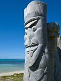 Traditional Wood Carving at the Ile Des Pins, New Caledonia, Melanesia, South Pacific, Pacific Photographic Print by Michael Runkel